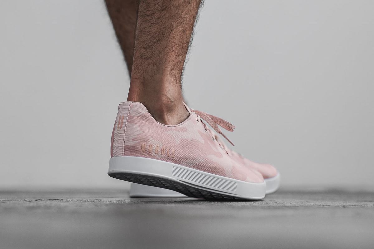 Nobull Canvas Men's Trainers Rose Camo | Australia (TO3579)